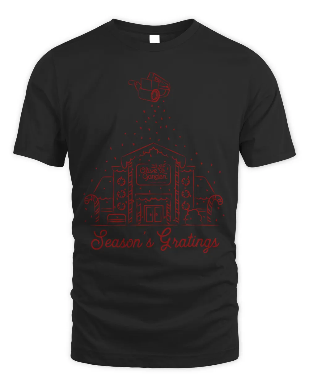 Olive Garden Merch Season's Gratings Shirt Unisex Standard T-Shirt black s