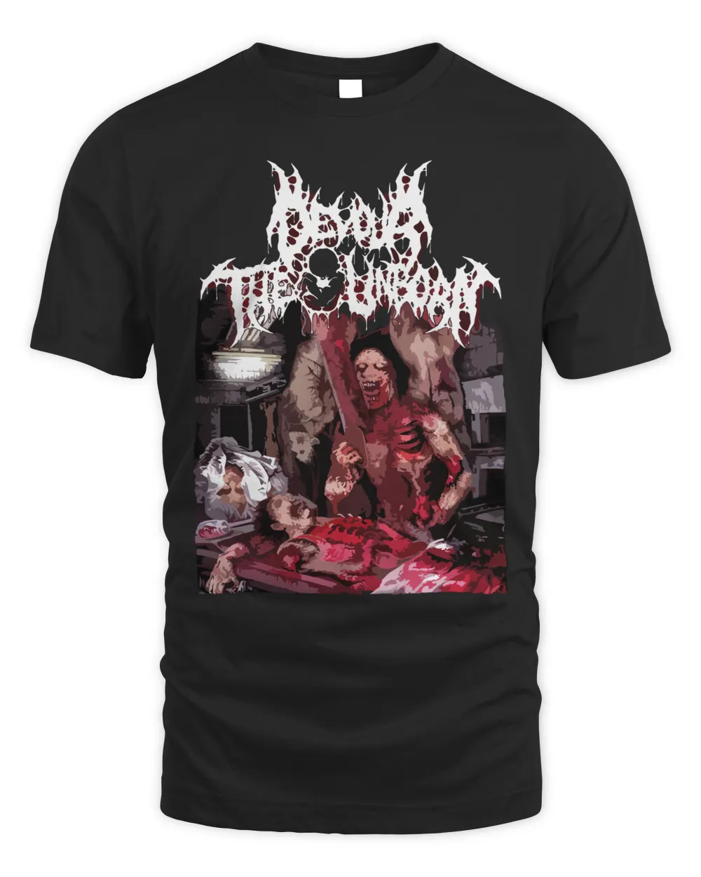 Peeling Flesh Merch Devour the Unborn Consuming the Morgue Remains Shirt Unisex Standard T-Shirt black s