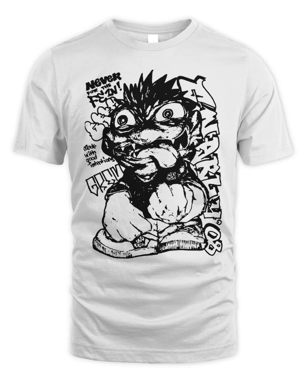 Gnarly Clothing Below Shirt Unisex Standard T-Shirt white s
