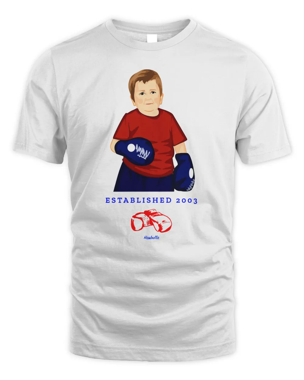 Hasbulla Merch Boxing Shirt Unisex Standard T-Shirt white s