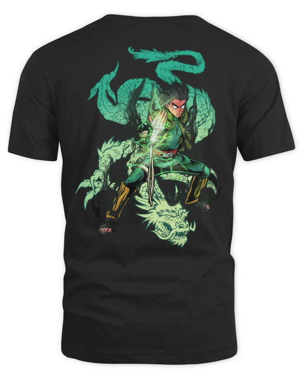 Nyusekai Clothing Rock Lee X Dragon - Naruto Shippuden Shirt Unisex Standard T-Shirt black s