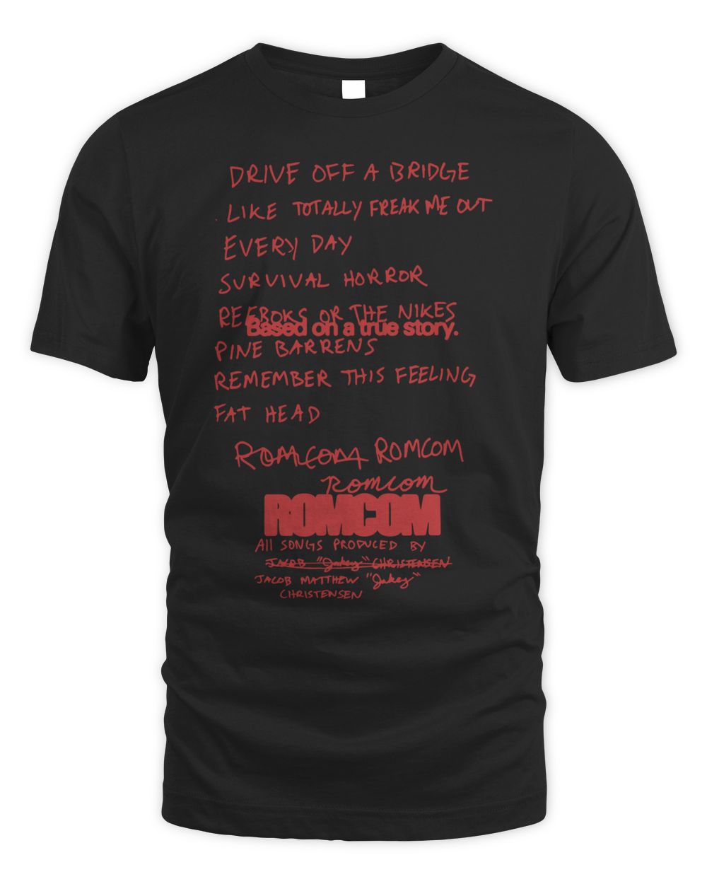 Nakeyjakey Merch Romcom Shirt Unisex Standard T-Shirt black s