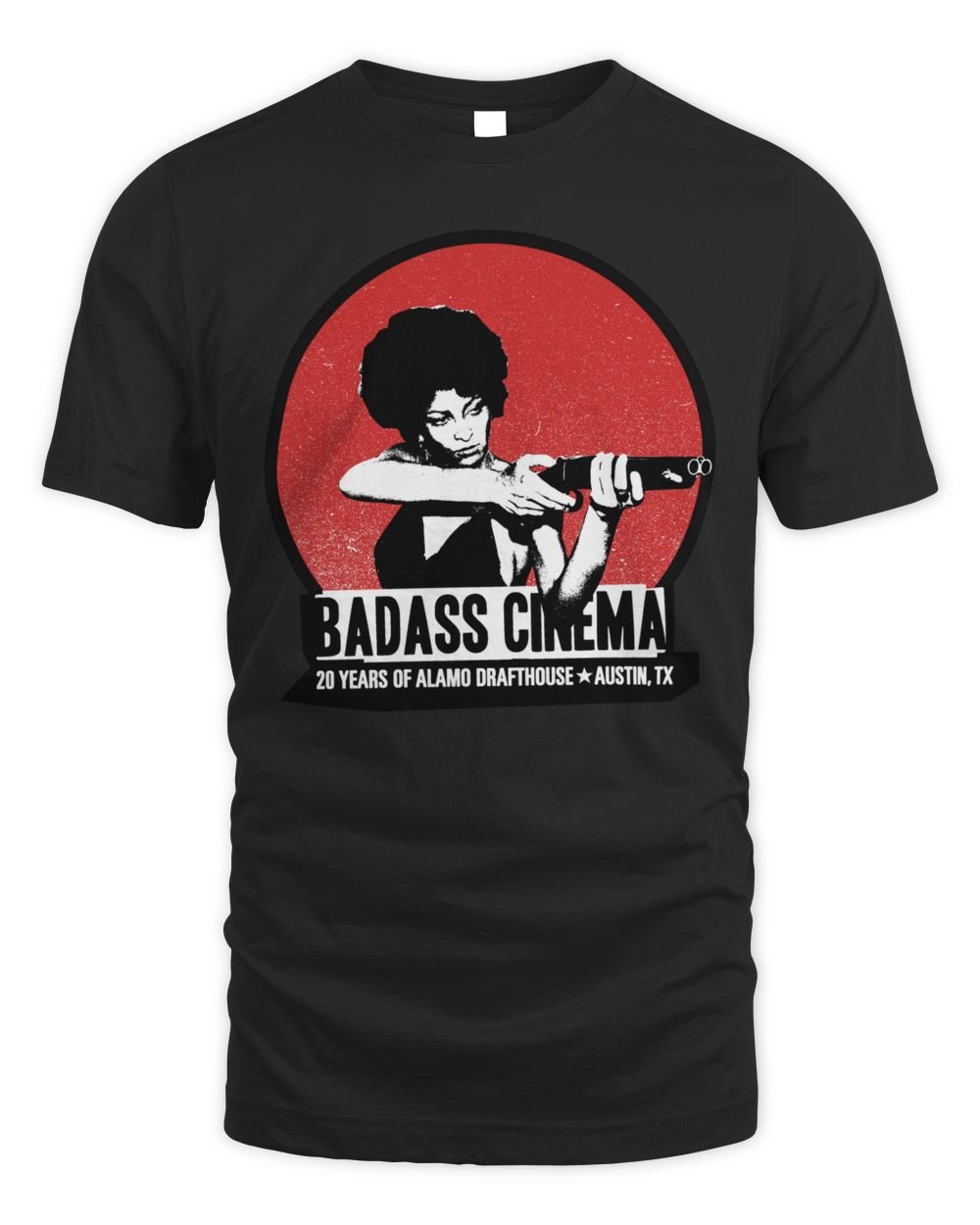 Alamo Drafthouse Merch Pam Grier Badass Cinema Shirt Unisex Standard T-Shirt black s