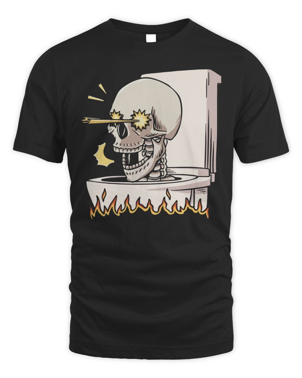 Dafuqboom Merch Skibidi Toilet Skeletal Shirt Unisex Standard T-Shirt black s