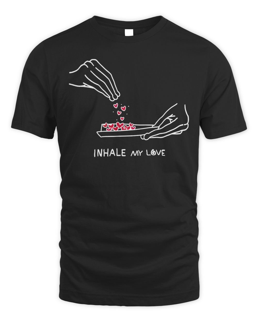 Tonia Merch Inhale My Love Shirt Unisex Standard T-Shirt black s