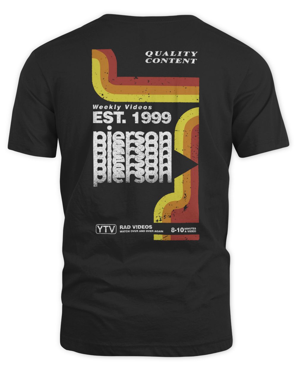 Pierson Wodzynski Merch VHS Shirt Unisex Standard T-Shirt black s