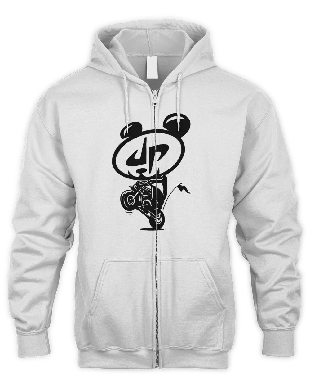 Dude Perfect Merch Moto Panda T-Shirt Men's Zip Hoodie white s