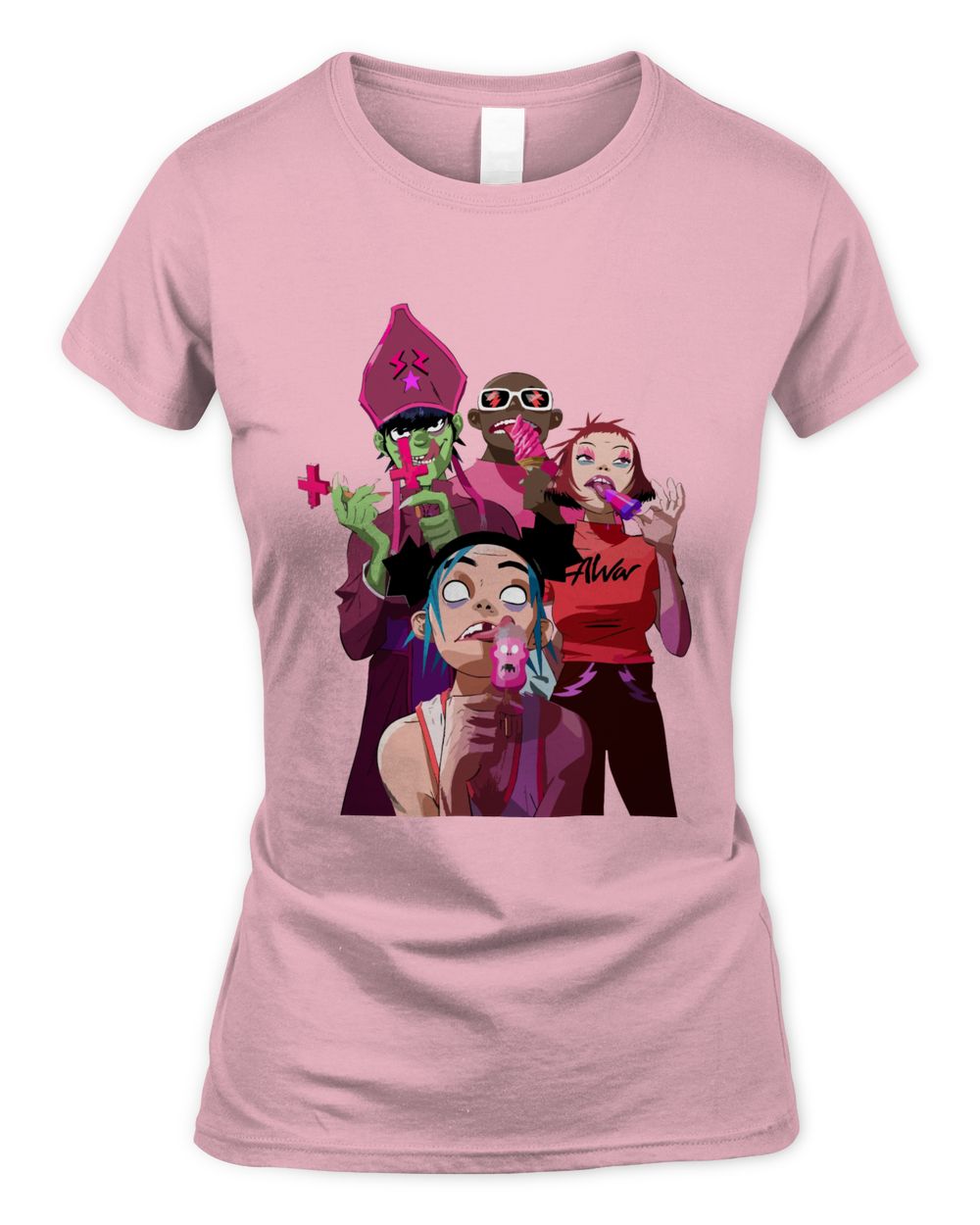 Gorillaz Merch Lollies Shirt Women's Standard T-Shirt light-pink s