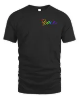 Erick Khan Merch Peace Symbol Shirt Unisex Standard T-Shirt black s